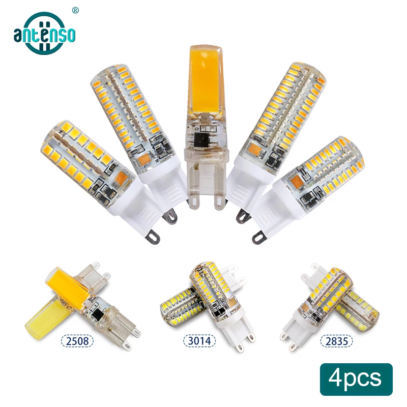 

4pcs/lot G9 LED 6W 7W 9W 10W 12W 220V G9 LED Lamp Chandelier Light LED Bulb Daylight Cold Warm White Replace Halogen Lamps