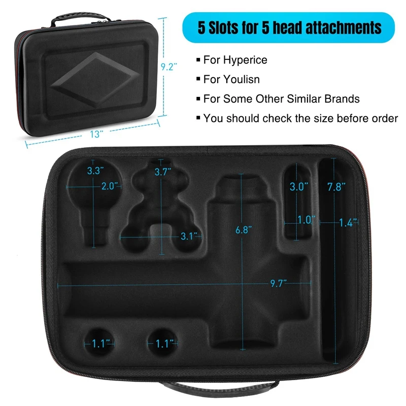 Organize Protective Case for Hyperice Hypervolt Plus Portable Storage Bag Shockproof Dustproof Travel Bussiness |