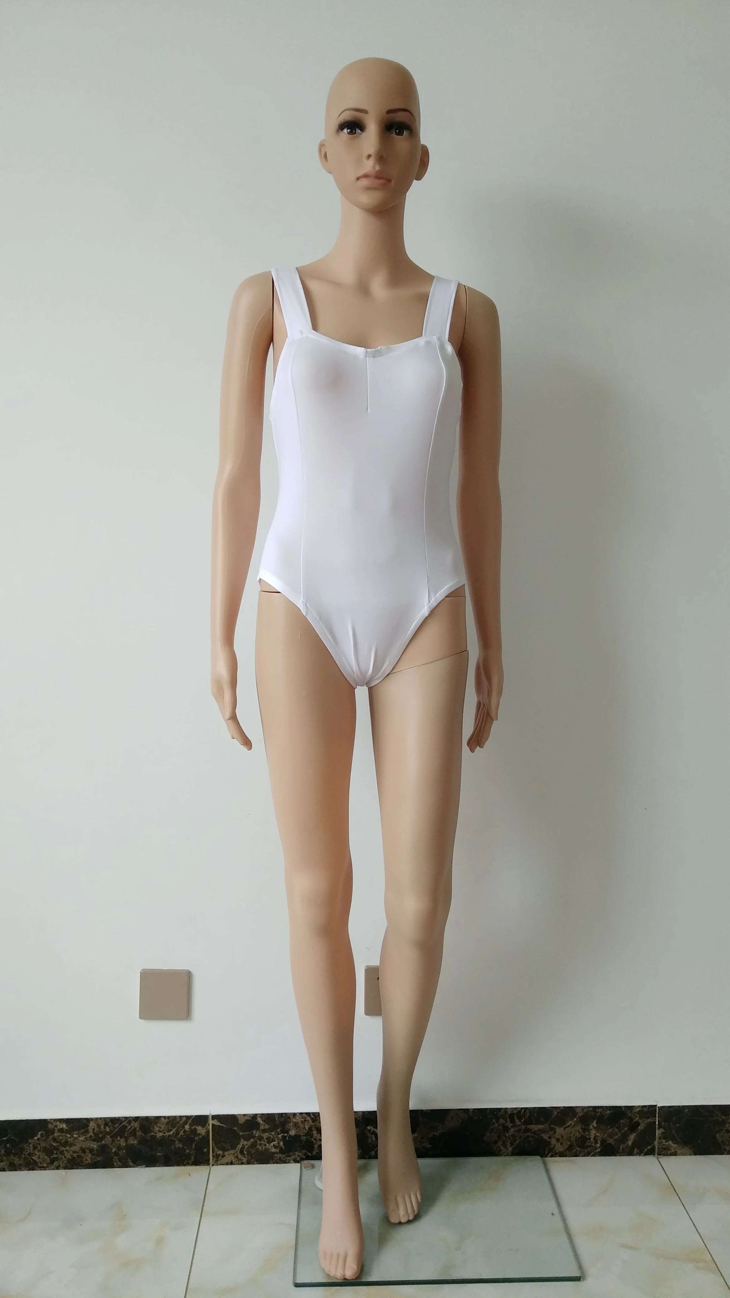 Новый стиль белого цвета без рукавов спандекс комбинезон унисекс балетные
