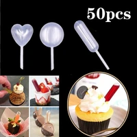 50pcs 4ml sauce droppers for cupcakes ice cream mini squeeze sauce ketchup pastries macaron stuffed dispenser transfer pipettes