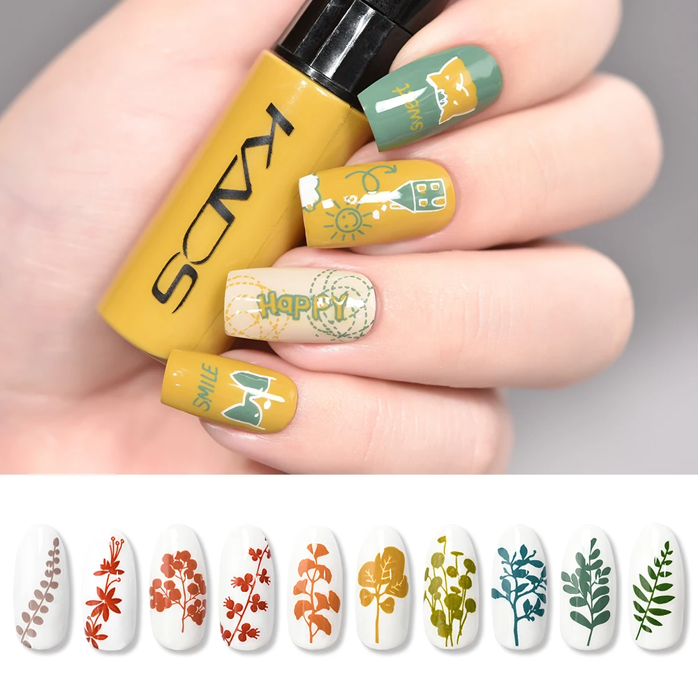 KADS стемпинг ногтей покрытие набор 7 мл красочный маникюрный лак для штамп