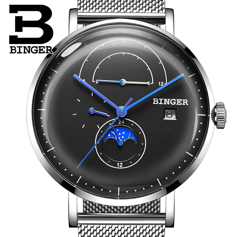 

Switzerland Automatic Watches BINGER Sports Men Watch Fashion Mechanical Watches Sapphire Male Japan Movement reloj hombre 2019