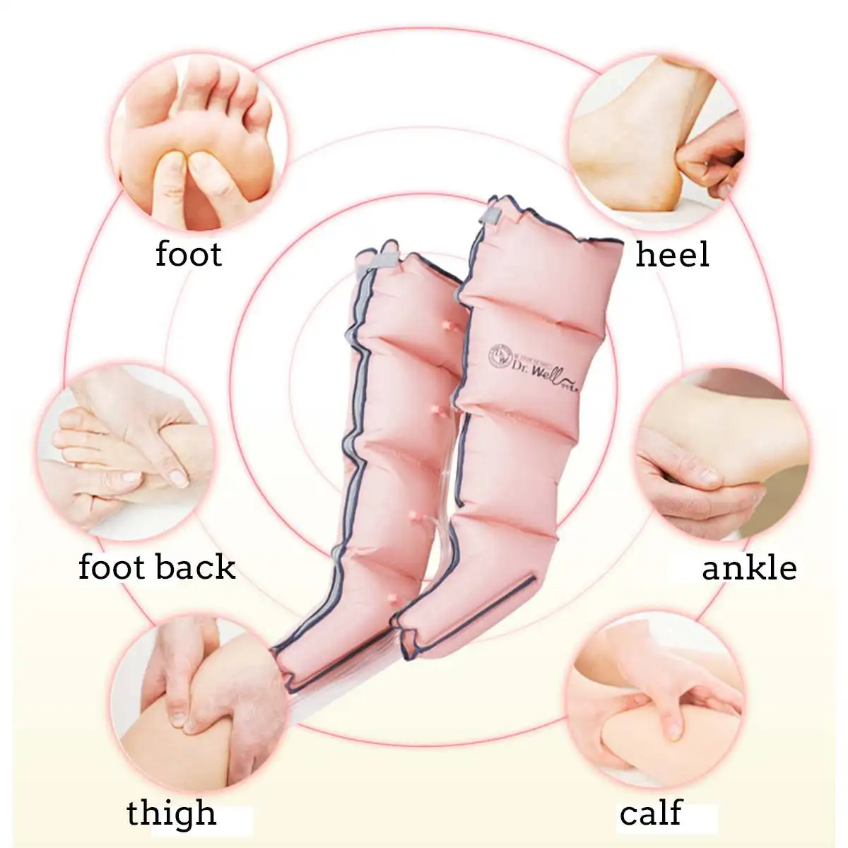 3 режима воздушные камеры компрессионный массажер для ног вибрация инфракрасная