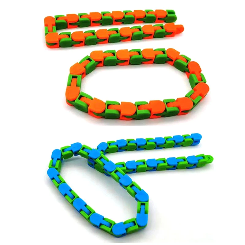 

Wacky Tracks Snap And Click Toys Kids Autism Snake Puzzles Classic Sensory Toy