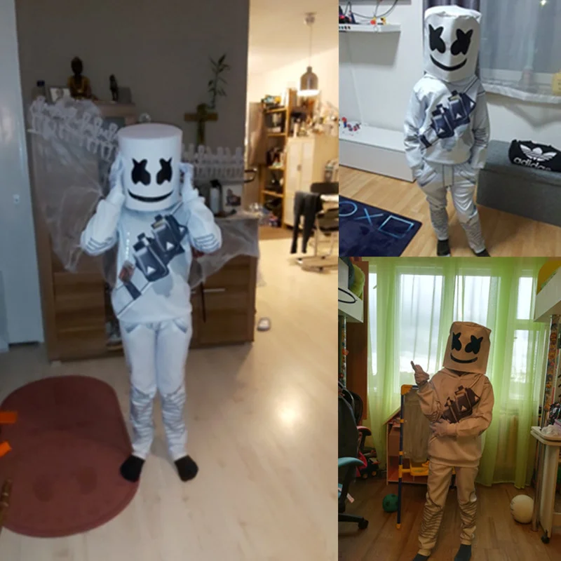 СВЕТОДИОДНЫЕ светящиеся маски DJ 2022 костюмы для косплея диджея с улыбающимся