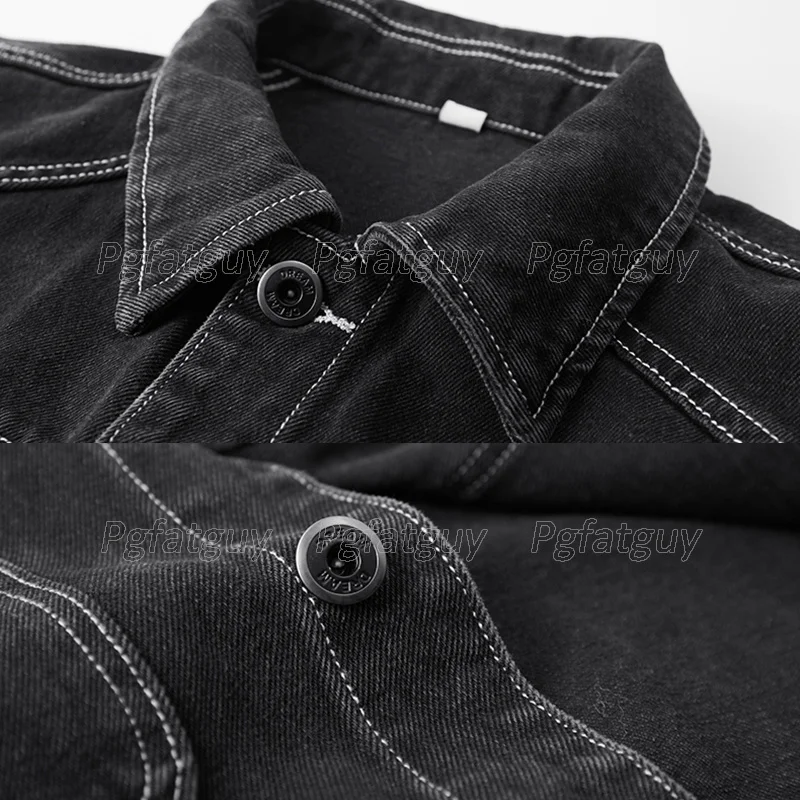 

New Black Men's Sets Fashion Casual 2021 Spring Autumn Mens Long Sleeve Denim Jacket and Jeans 2 Piece Set Couple Denim Suit 4XL