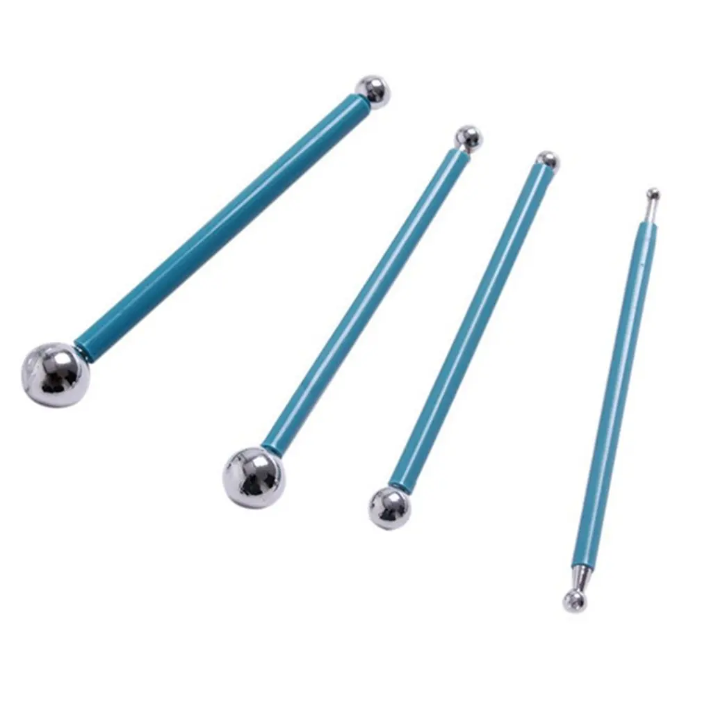 4 шт. DIY Инструменты для выпечки тортов Нержавеющая сталь мяч Fondant (сахарная)