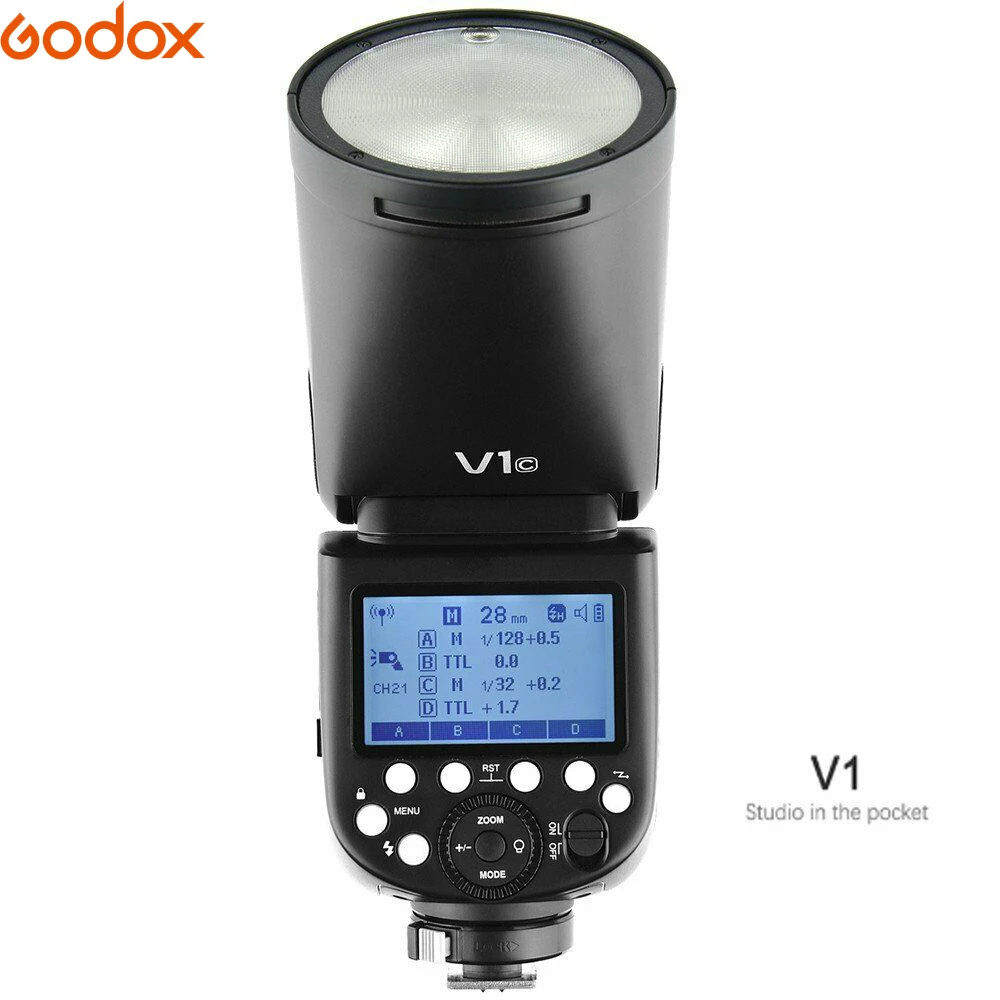 Вспышка Godox V1 V1C V1N V1S V1F V1O ttl 1/8000s HSS литиевая батарея Speedlite вспышка для Canon Nikon sony Fuji