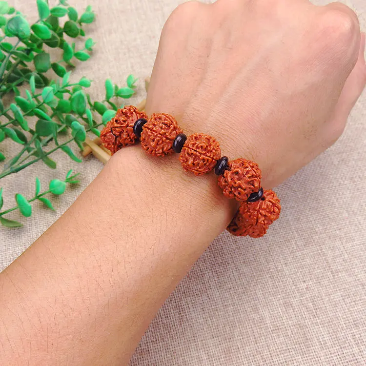 Непальские пять лепестков Rudraksha, ручная струна, натуральные бусины Bodhisattva, ручная струна, креативная Геометрическая канцелярская бижутерия, подарок