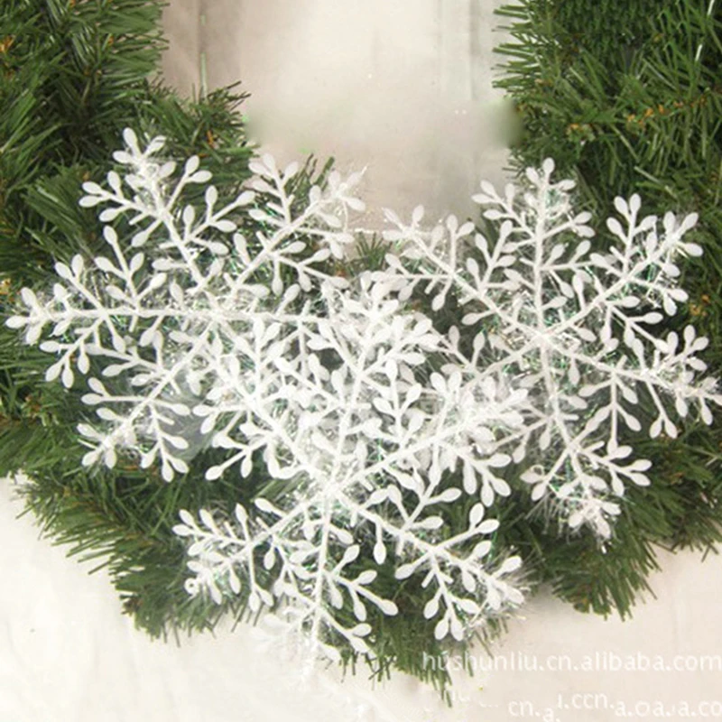 3 шт. пластиковые снежные 15 см Рождественские елочные украшения для дома Снежинка