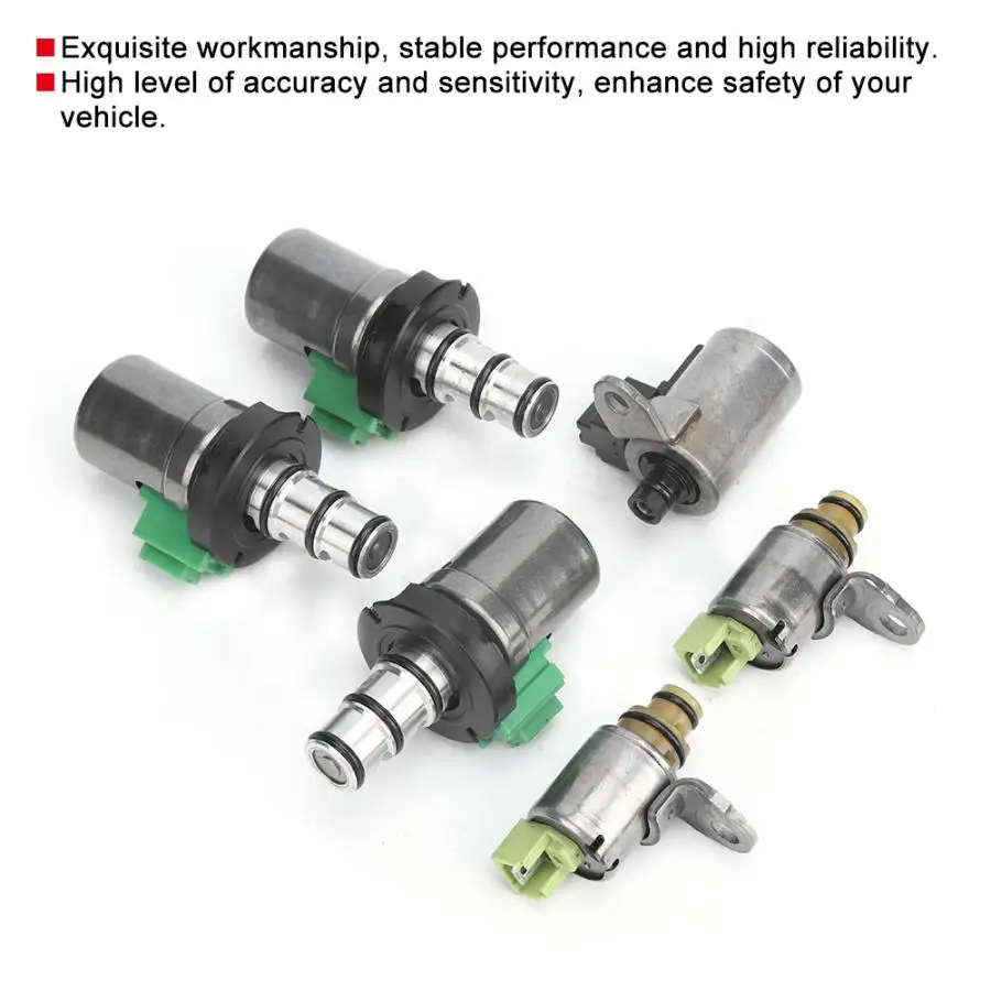

6Pcs Transmission Shift Complete Solenoid Kit Fit for Ford Focus 2.3L 2003-2007 4F27-E Valve Control Car Valve
