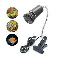 220v mini pet reptile heat lamp kit with clip on ceramic lights holder heating lamp set tortoises basking lighting e27 eu plug