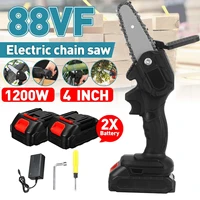 88vf 3000w 4 inch electric chain saws wood cutting pruning chainsaw cordless garden tree logging trimming saw for makita battery