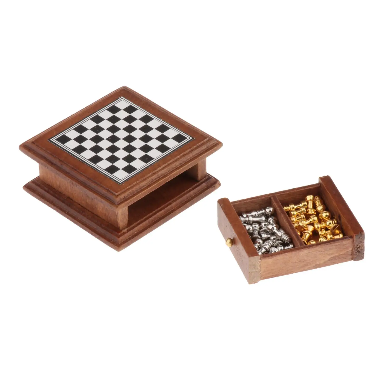 

1:12 Dollhouse Miniature Checkers Board Classic International Kids Play Toys Xmas Gifts