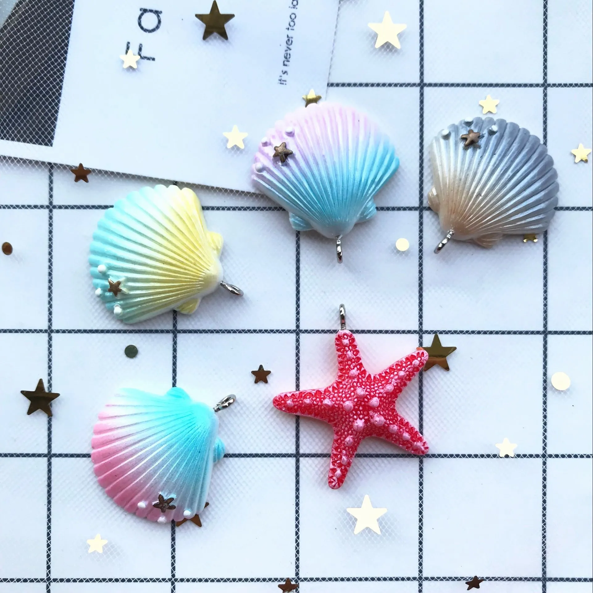 Микс 10 шт. милые Подвески из смолы с плоской задней поверхностью подвески сделай