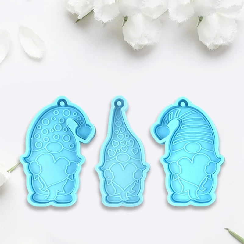 

CPDD DIY Crafts Jewelry Pendant Making Tool Keychain Epoxy Resin Mold Dwarfs Valentine's Day Keyring Casting Silicone Mould
