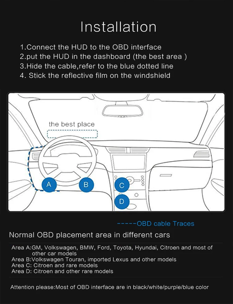 WiiYii GEYUREN A100s T100 OBD car hud head up display 2019 temperature gauge obd Overspeed Warning System Projector | Автомобили и