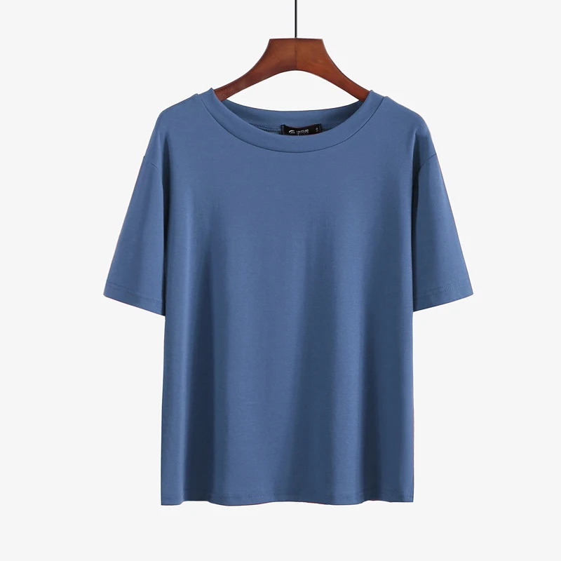 

T Shirt blue Women Ladies Top Tee Shirt Summer Clothing