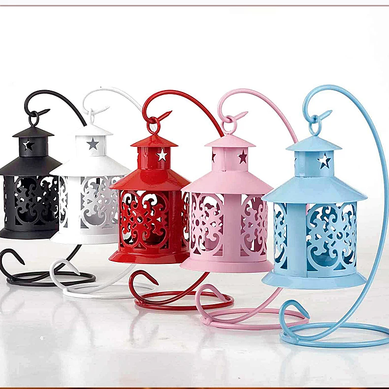 Простой подсвечник металлический фонарь для гостиной скандинавский