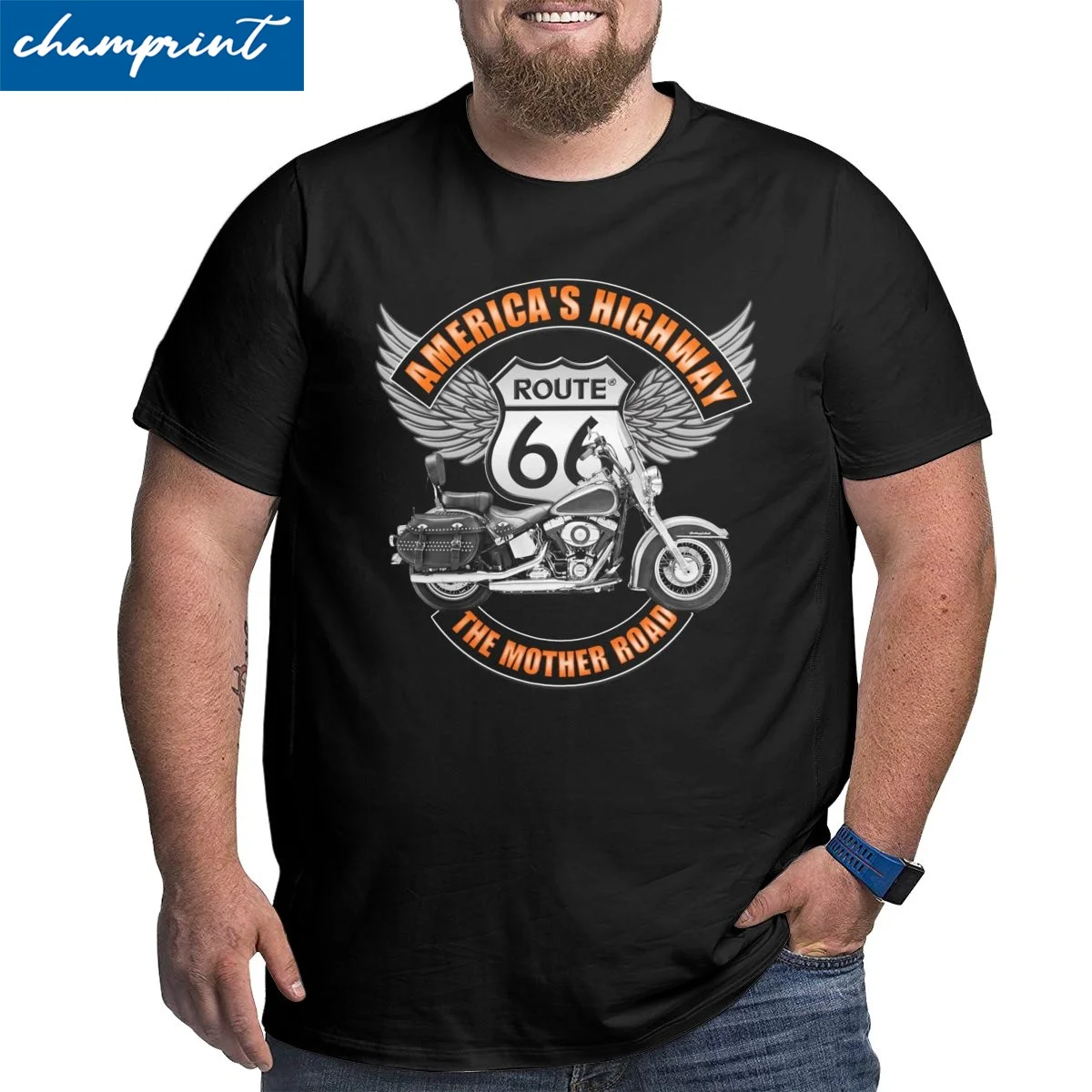 Футболка American Highway Route 66 мужские футболки классические ретро для старшей школы