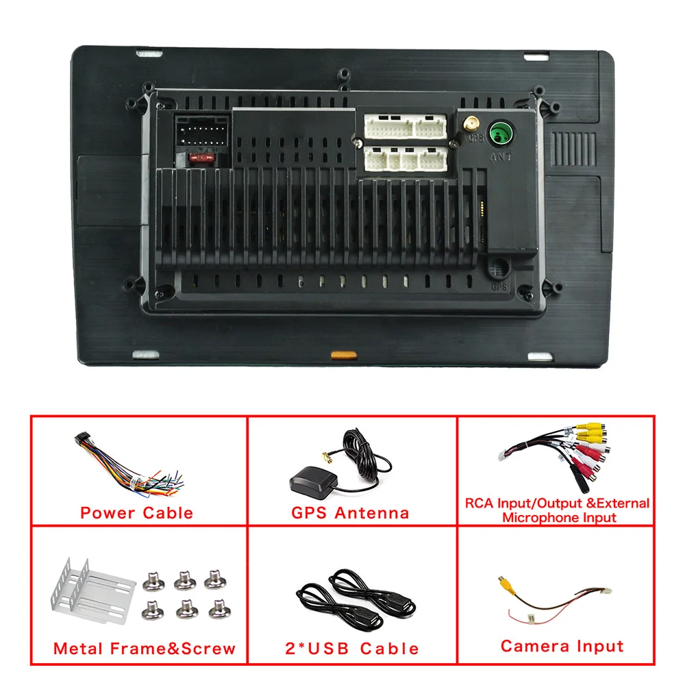 Автомагнитола 2DIN 2 + 32 ГБ Android 10 0 RDS для 9/10 дюймов Универсальный сменный