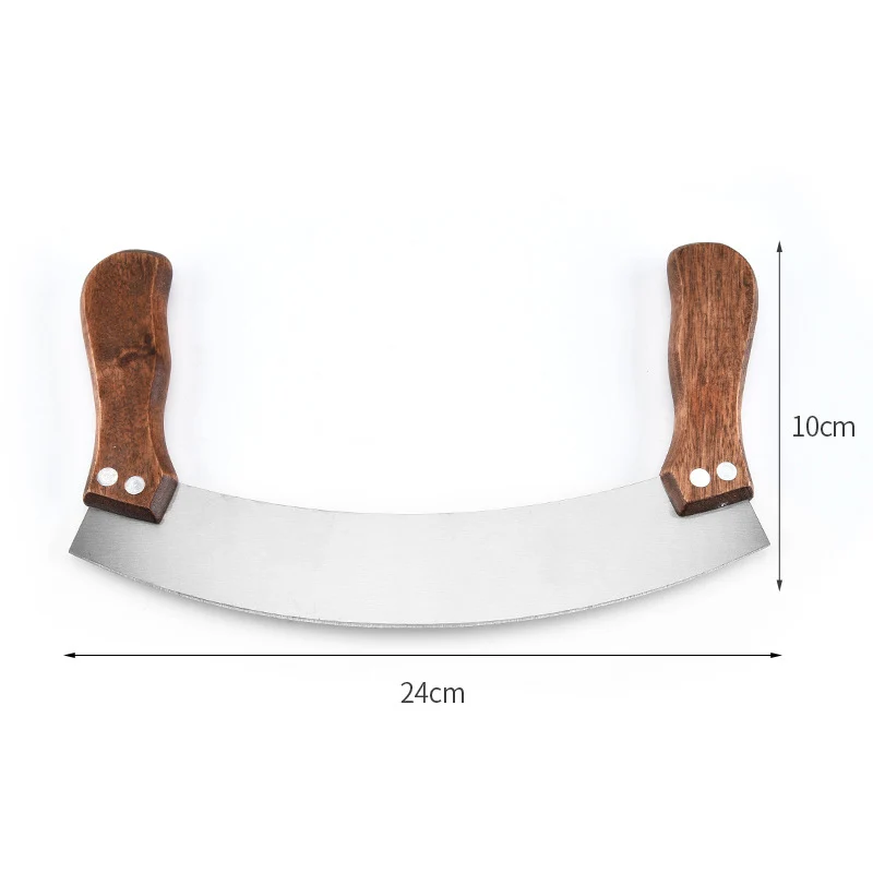 Практичный Нож из нержавеющей стали с двойной деревянной ручкой для резки овощей