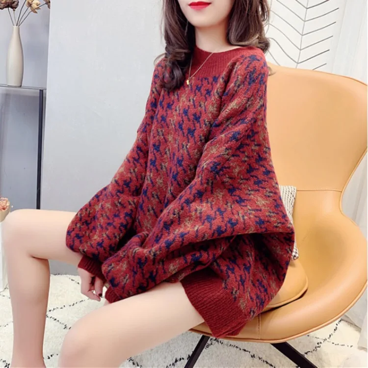 

Women Vintage Striped Sweaters Y2k Autumn Korean Long Sleeve Oversize Knit Sweater Hip Hop Unisex Couples Winter Pullovers Tops