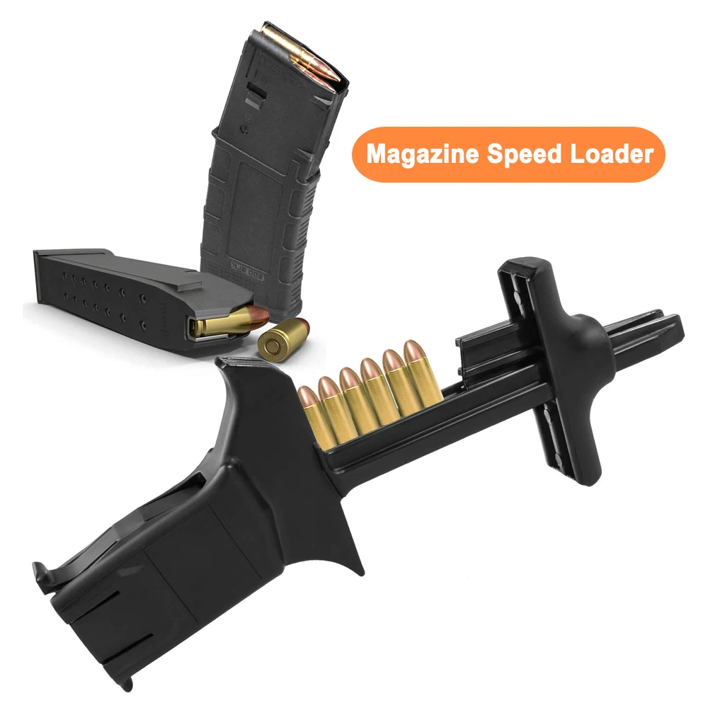 

Tactical Universal Magazine Speed Loader for Rifle Pistol Magazine 9mm/10mm/40 S&W/.223/5.56/.308 Hunting Gun CAM Speedloader