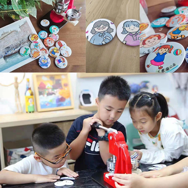 Штамп для изготовления значков 3 2 см с 1000 круглыми частями кнопок Набор значок