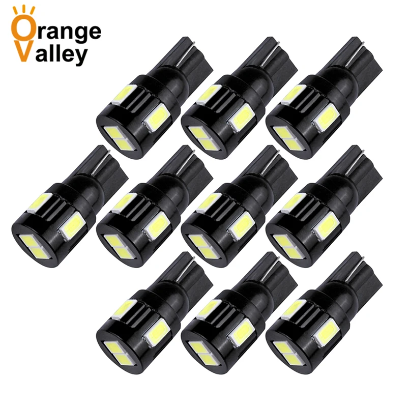 Светодиодсветодиодный лампа T10 W5W 2 светодиода 5630 6 Smd для автомобиля клиновидный
