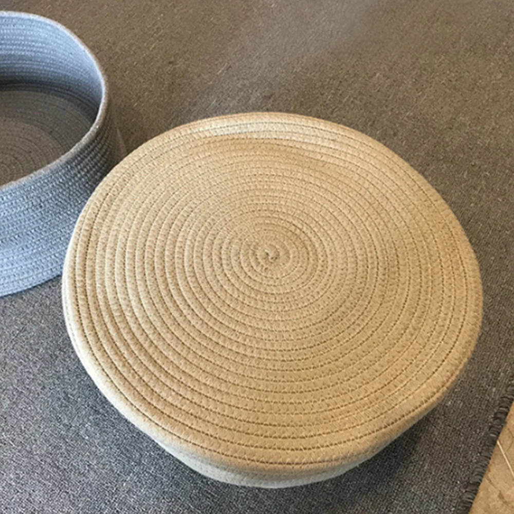 Универсальный круглый коврик Когтеточка для кошек хлопковый шнур теплый