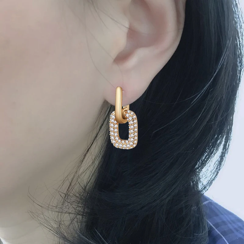 MAIKALE, круглые корейские серьги-гвоздики, кубический цирконий, модные серьги, классические серьги, ювелирные изделия для женщин, праздничные подарки на годовщину