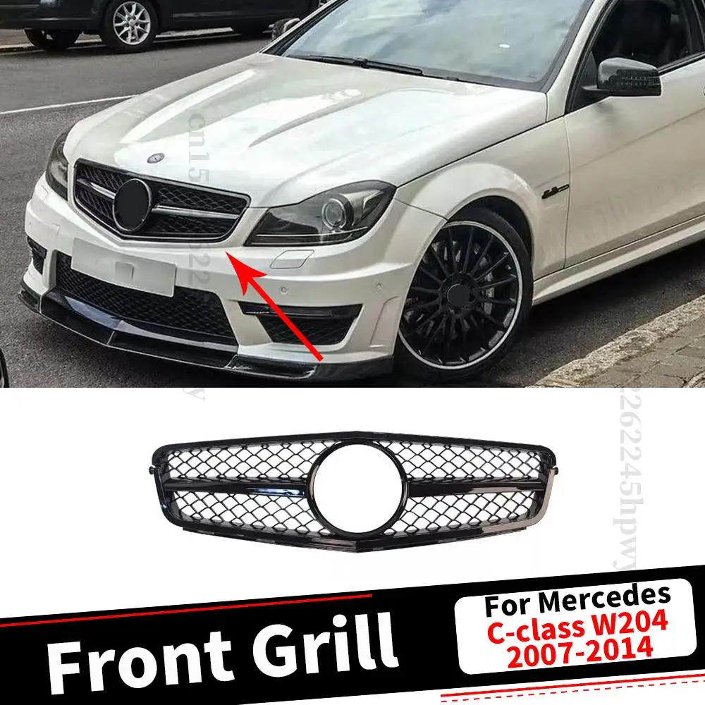 

GT AMG Front Bumper Grille Racing Grill Upgrade Mesh Trim For Mercedes Benz C Class W204 2007 2008 2009 2010 2011 2012 2013 2014