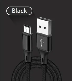 NOHON USB телефонный кабель для iPhone 11 Pro Max XS XR type C Micro usb кабель для зарядки и передачи данных для samsung Android 0,25 м 1 м 1,5 м 2 м 3 м - Цвет: Черный
