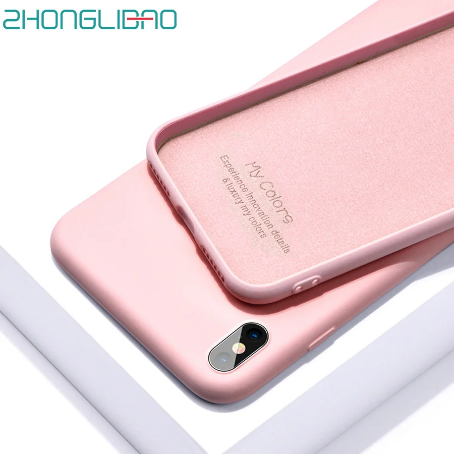 Мягкий силиконовый чехол для IPhone 11 Pro Max из жидкого силикона 7 8 6 S s Plus