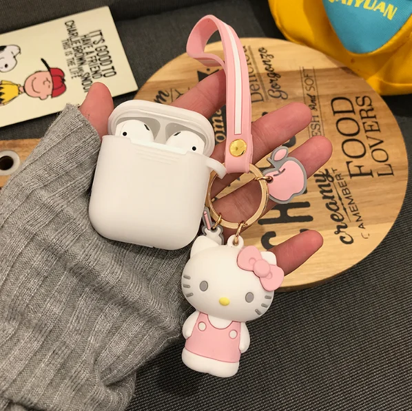 Японская Милая мультяшная гарнитура чехол для AirPods Cinnamoroll Melody Kuromi Buzz Toy беспроводной Bluetooth наушники чехол s с подвеской - Цвет: White 2