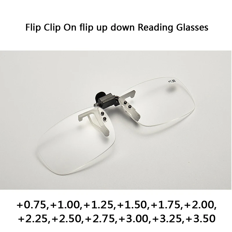 Флип-клип очки для чтения с откидной крышкой увеличительные мужчин и женщин