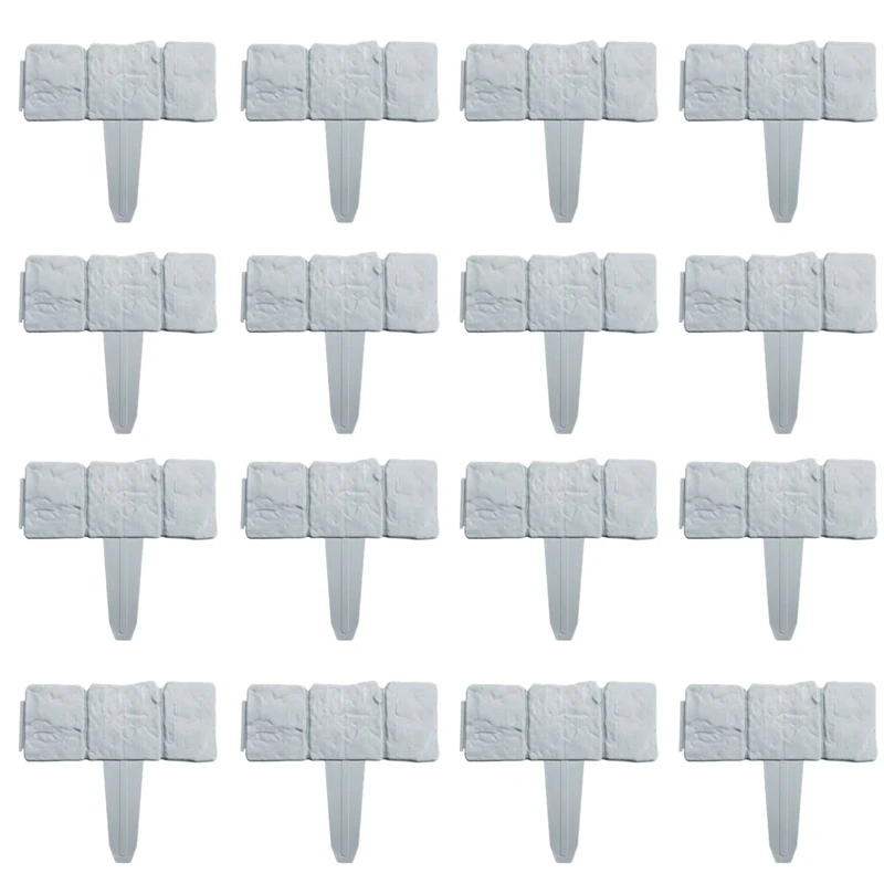 Промо акция! Серый сад забор окантовка мощеный камень эффект пластик лужайка