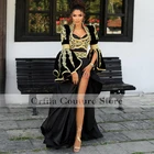 Женское вечернее платье с аппликацией, голубое кружевное платье для выпускного вечера