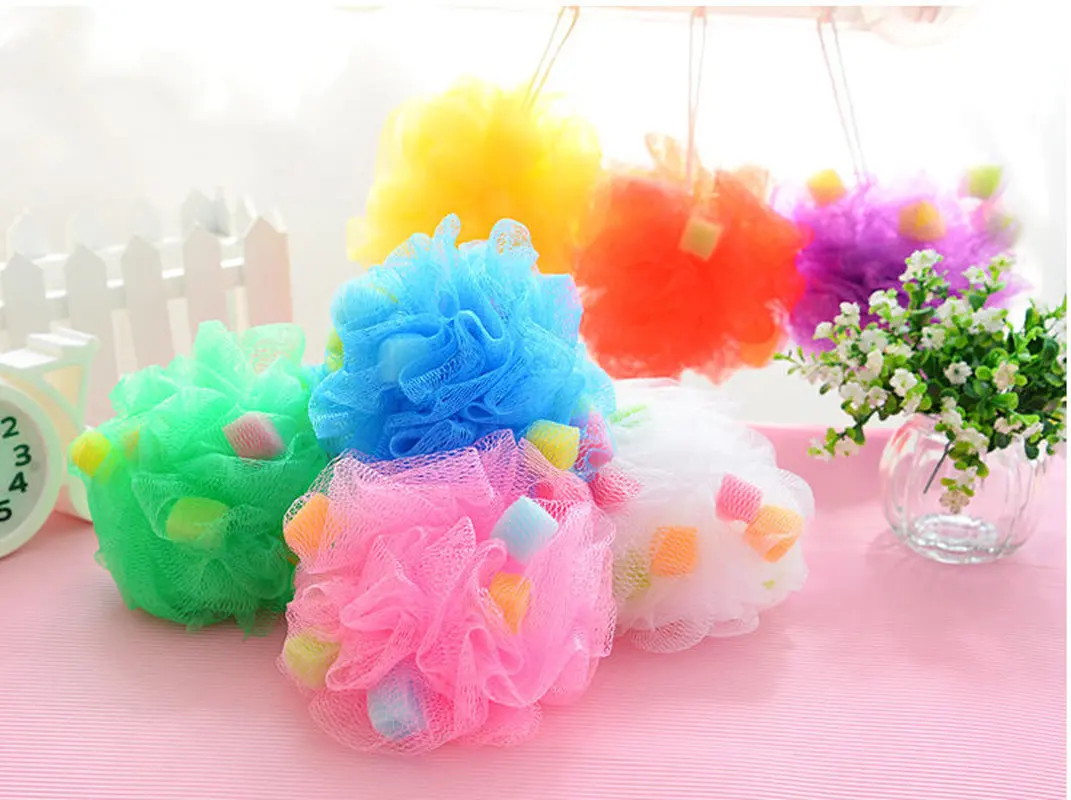 1 шт. мягкие пузырьки для тела губка ванны шар скруббер чистая Чистящая душевая