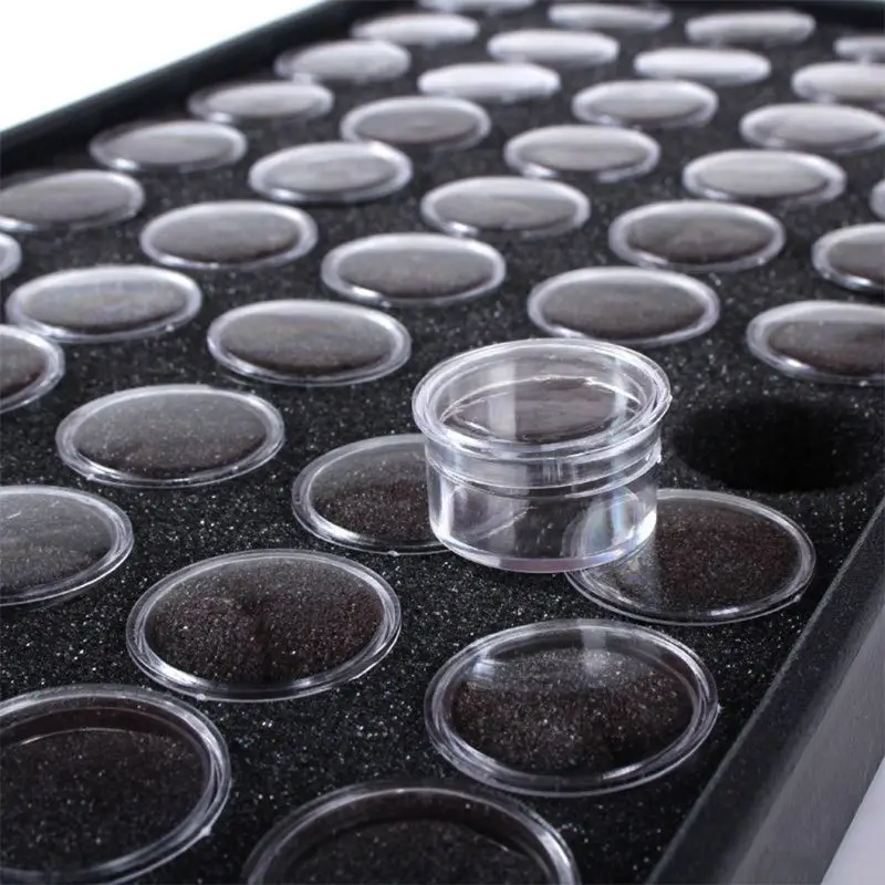 Прозрачные пластиковые контейнеры для хранения с бусинами в комплекте 50