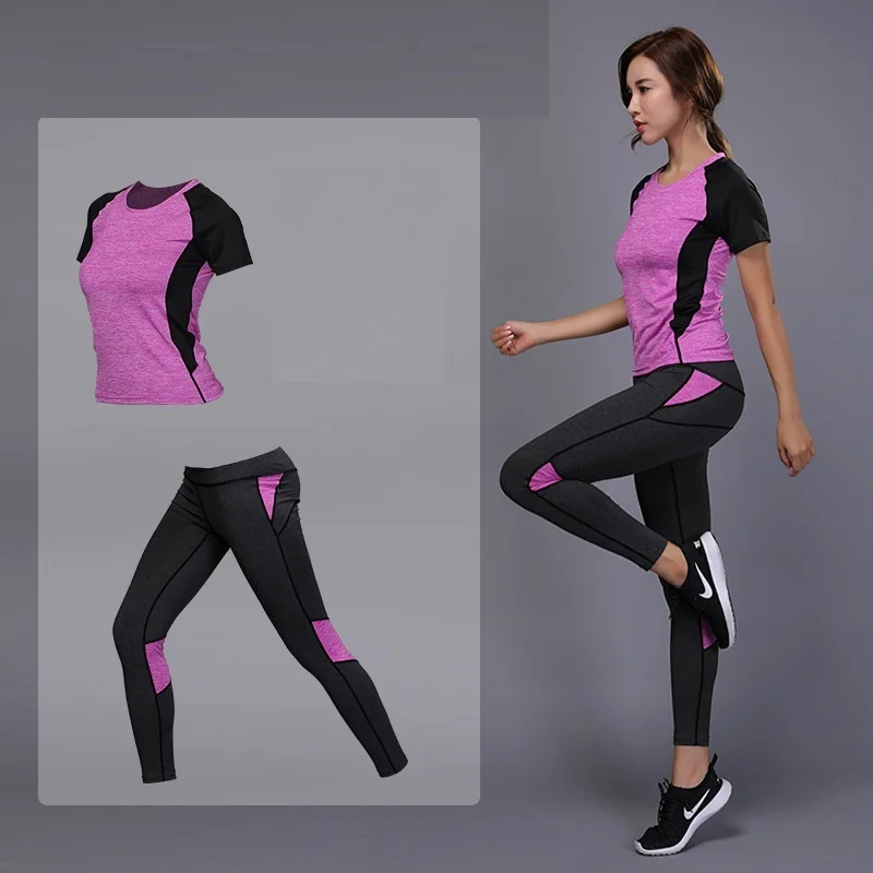 

Conjunto esportivo feminino top e bermuda, peças conjunto academia yoga corrida tênis calças legging yoga treino