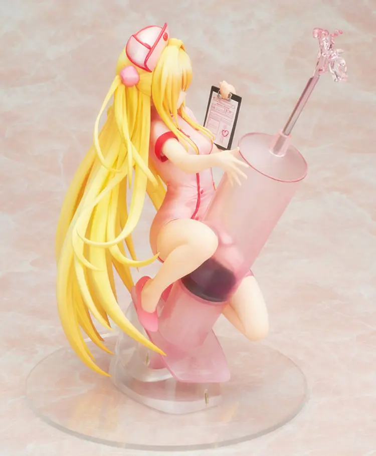 

Anime 20CM To Love Ru To Love Darkness Golden Darkness Konjiki No Yami Nurse Ver. 1/7 Scale Action Figure Collectible Model Toys