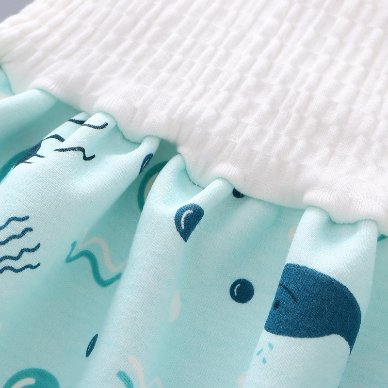 

Toddler Baby Cloth Nappy Diaper Urine Skirts Baby Comfy Childrens Diaper Pants Waterproof &Absorbent Kids Sleeping Shorts 5