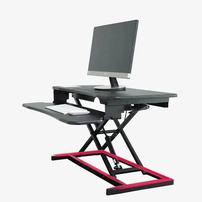 

Mrosaa Height Adjustable Sit Stand Desk Office Desk Riser Foldable Laptop Desk Notebook Monitor Holder Stand With Keyboard Tray