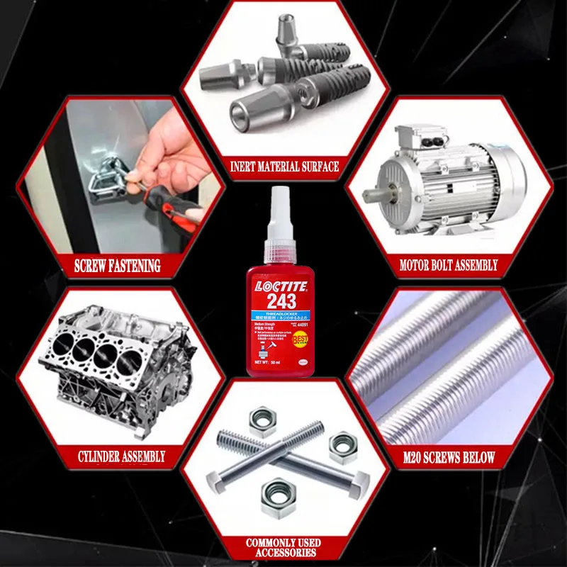 Винтовой Клей 50 мл/250 мл loctite 243 242 272 263 262 Анаэробный Антискользящий уплотнительный