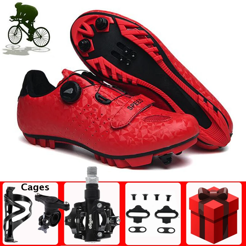 

Sapatilha Ciclismo MTB Self-locking Nonslip Mountain Road Bike Sneakers Cycling Shoes Men Sneakers Professional Cycling Shoes