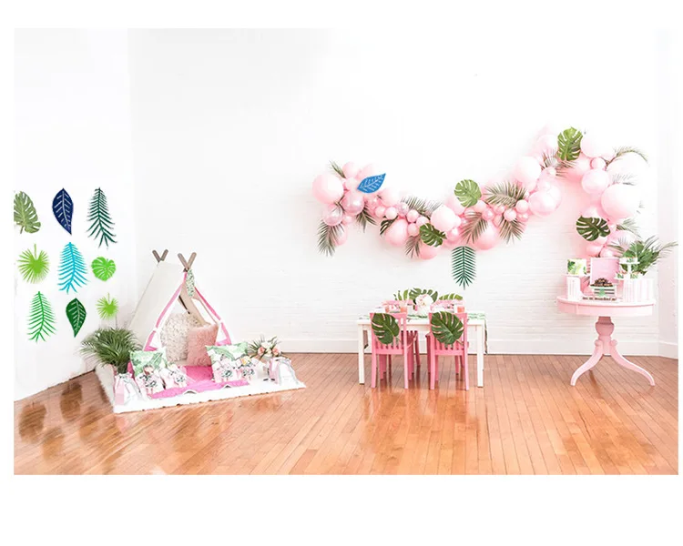 12 флагов 3 м тропические листья баннеры для баннеров вечерние свадьбы дня