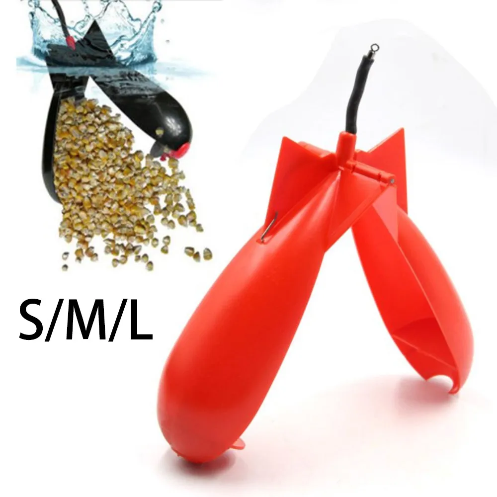 

S/M/L Carp Fishing Rocket Feeder Spod Bomb Float Lure Bait Holder Spomb Pellet Rockets Feeders Position Gear Accessories New