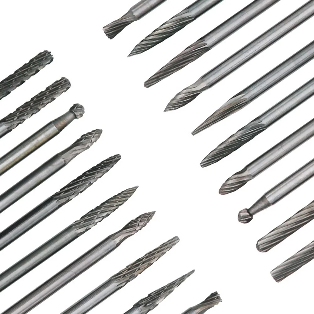 

Tungsten Carbide Steel Burr Die Grinder Bit Shank Rotary Carving Set Portable